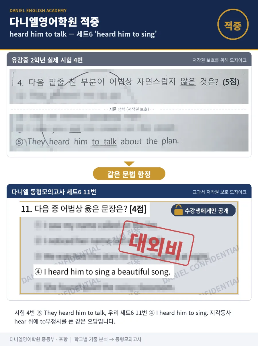 [유강중 2학년] 2학기 중간 영어, 25문항 중 21문항(84%) 적중 — 교과서 밖 지문 3편까지 미리 풀었습니다